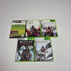 XBOX 360 Assassin's Creed Bundle of 5 Revelations Brotherhood II IV Black Flag